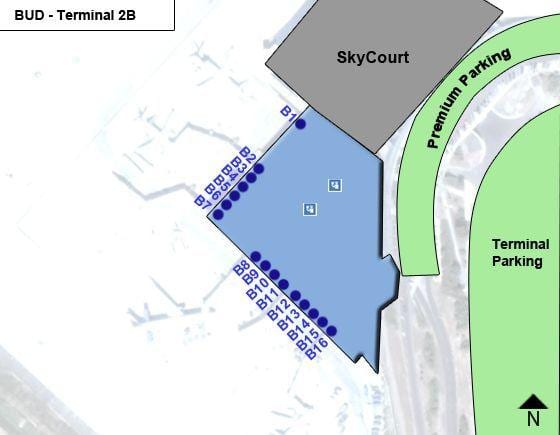 Будимпешта аеродром, терминал 2б мапи
