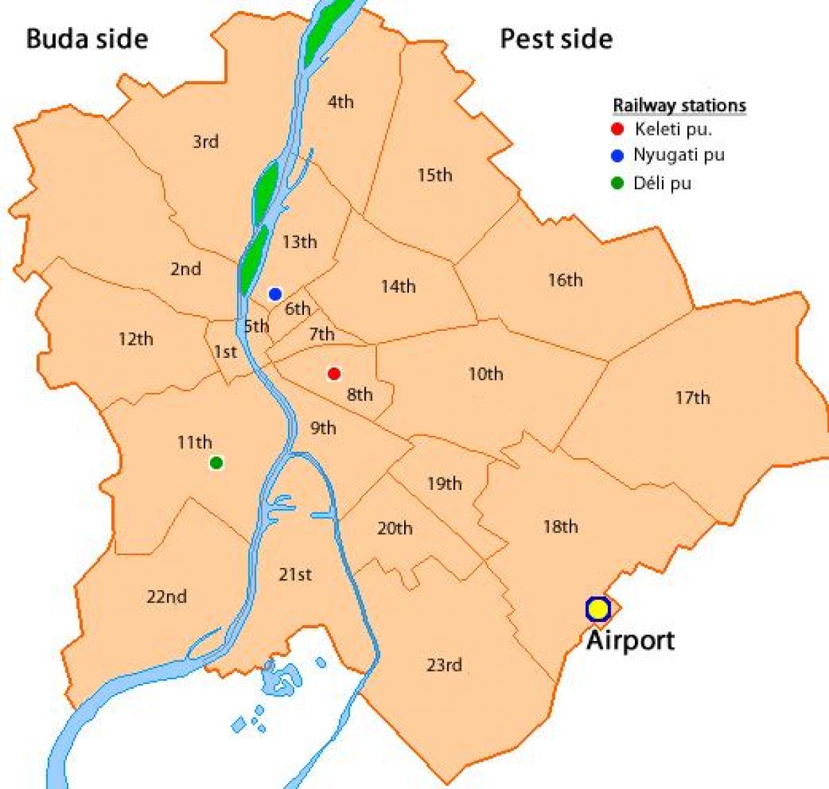 Будимпешта 8 подручју мапи