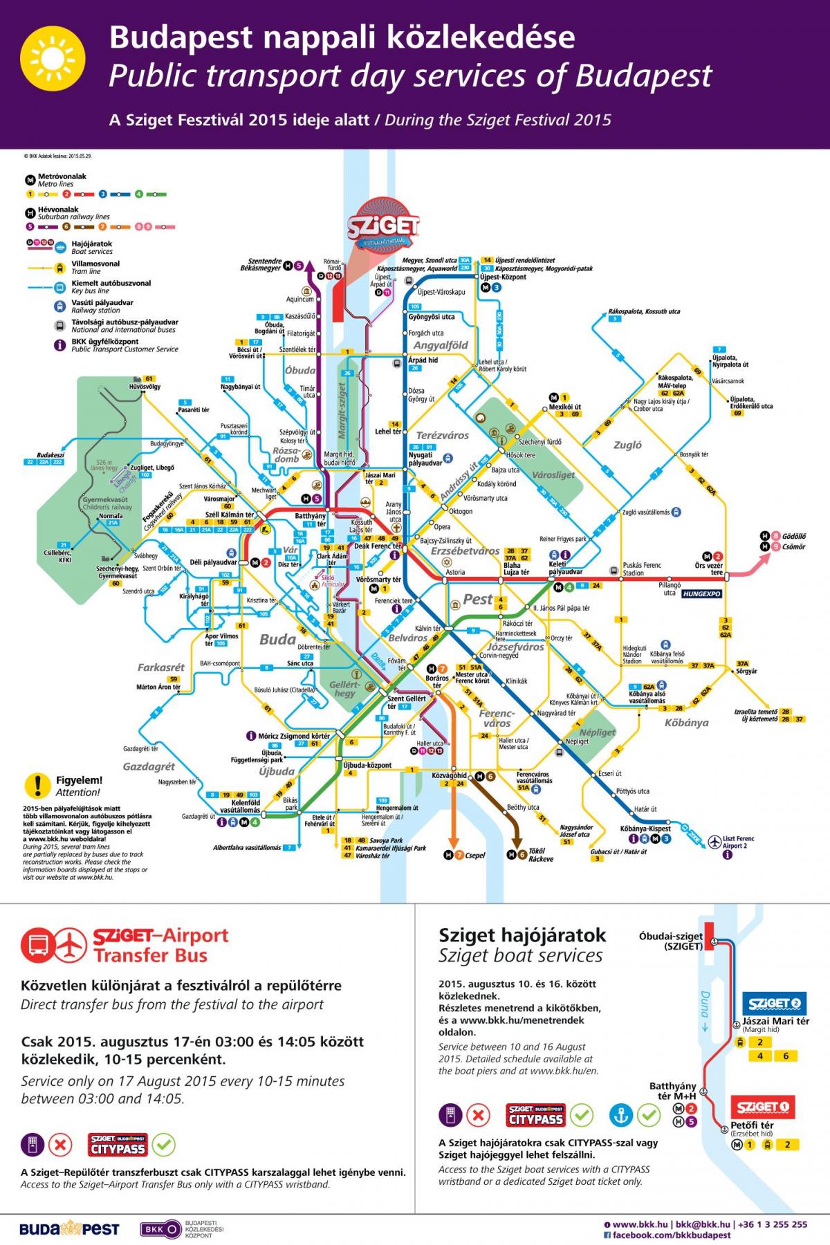 Будимпешта трамвај мапи