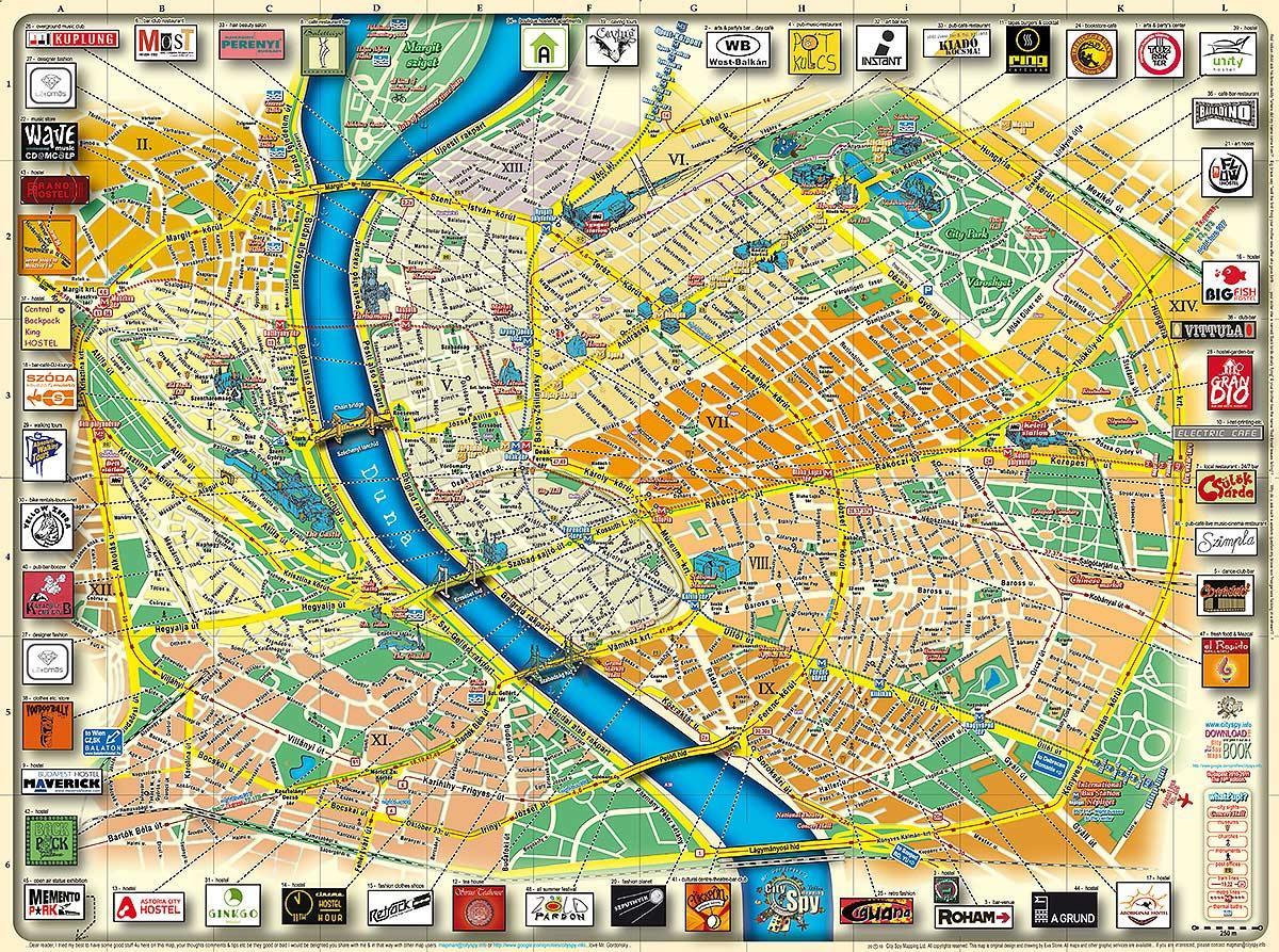 карта градског парка у Будимпешти