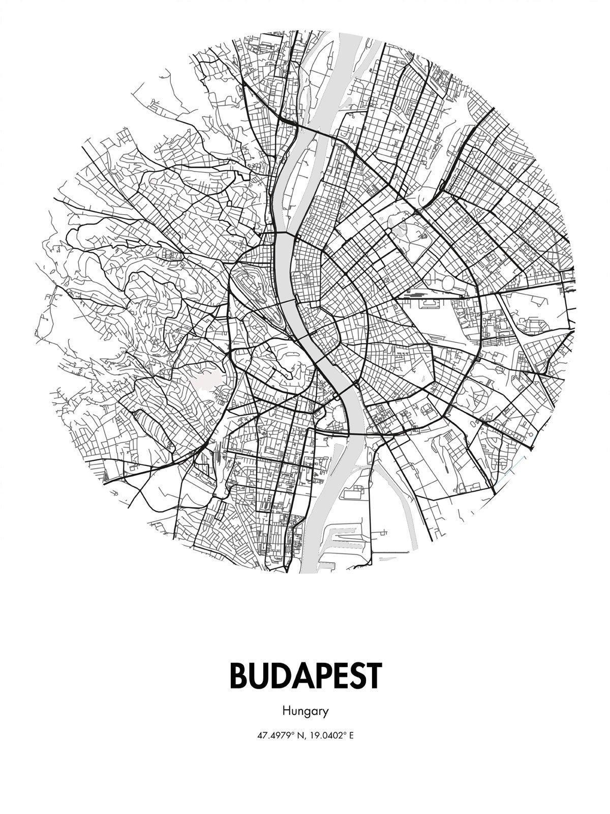 карта Будимпешта, стреет арт