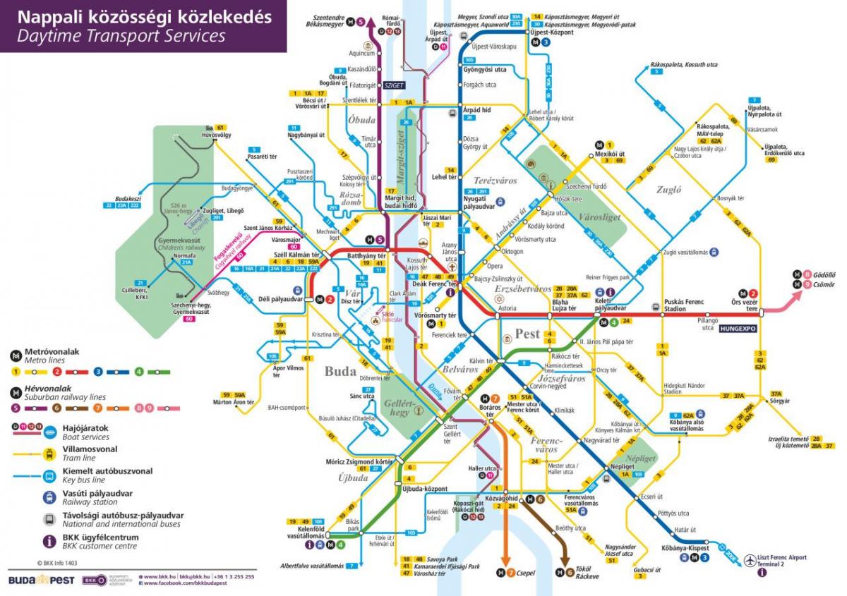 аутобус Будимпешта мапи