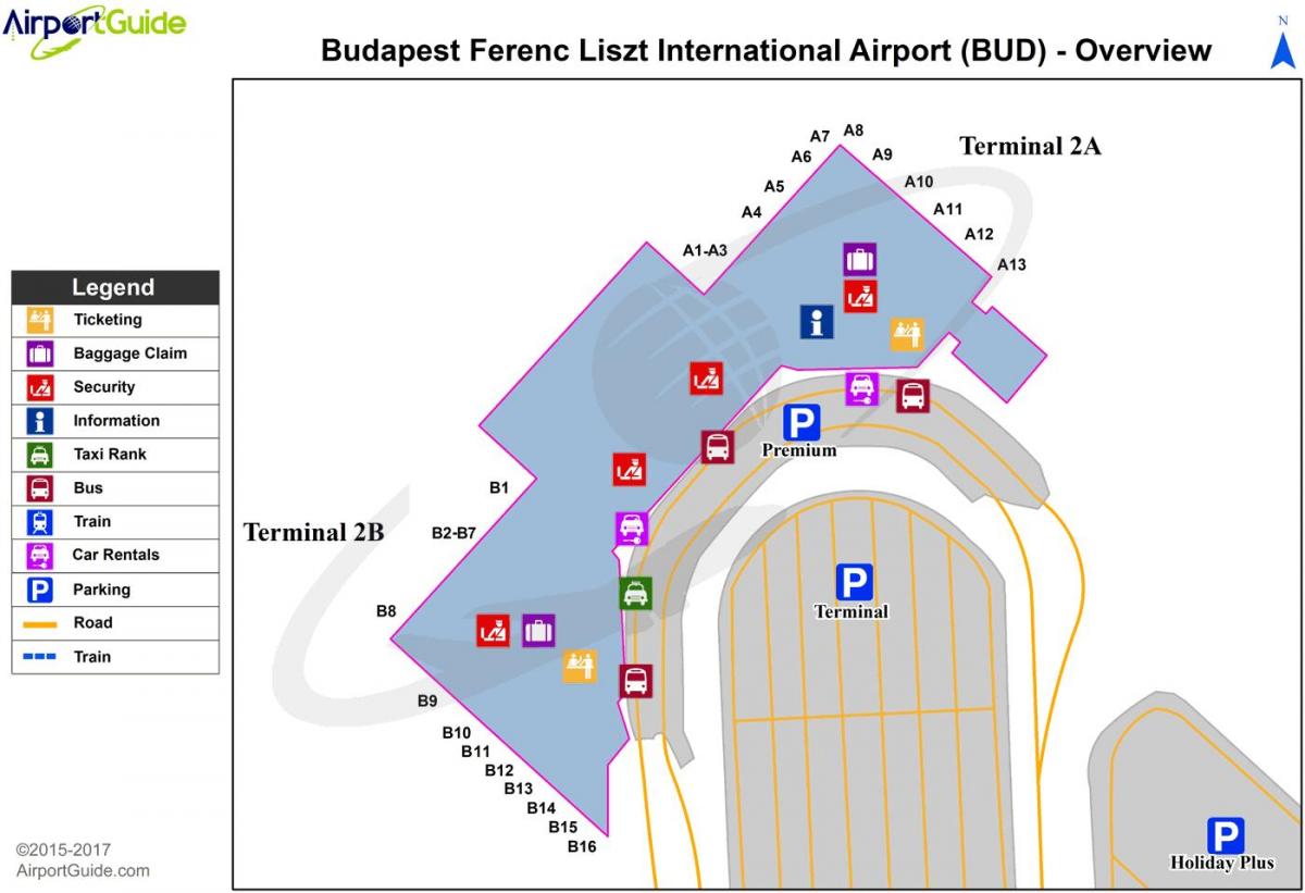 аеродром у Будимпешти мапи терминал 2а