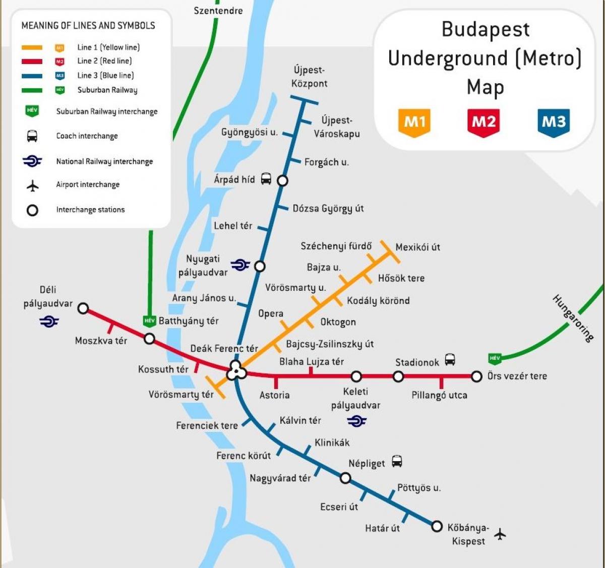 железничка станица на карти Будимпеште 