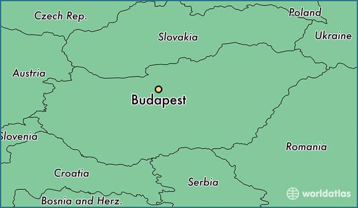 карта Будимпеште и суседних земаља