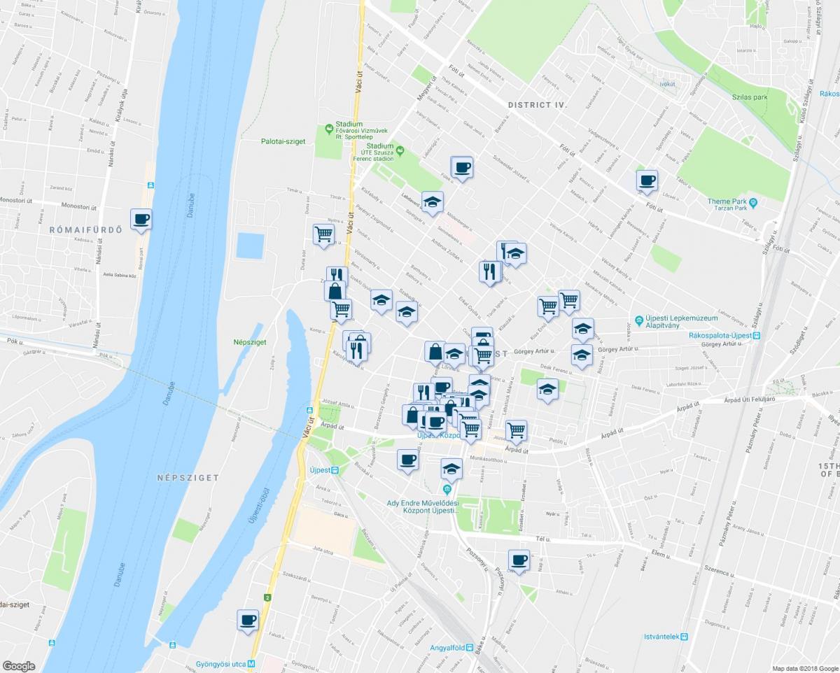 карта Будимпеште ресторани