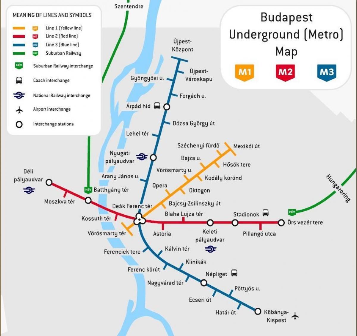 трамвај 2 Будимпешти мапи