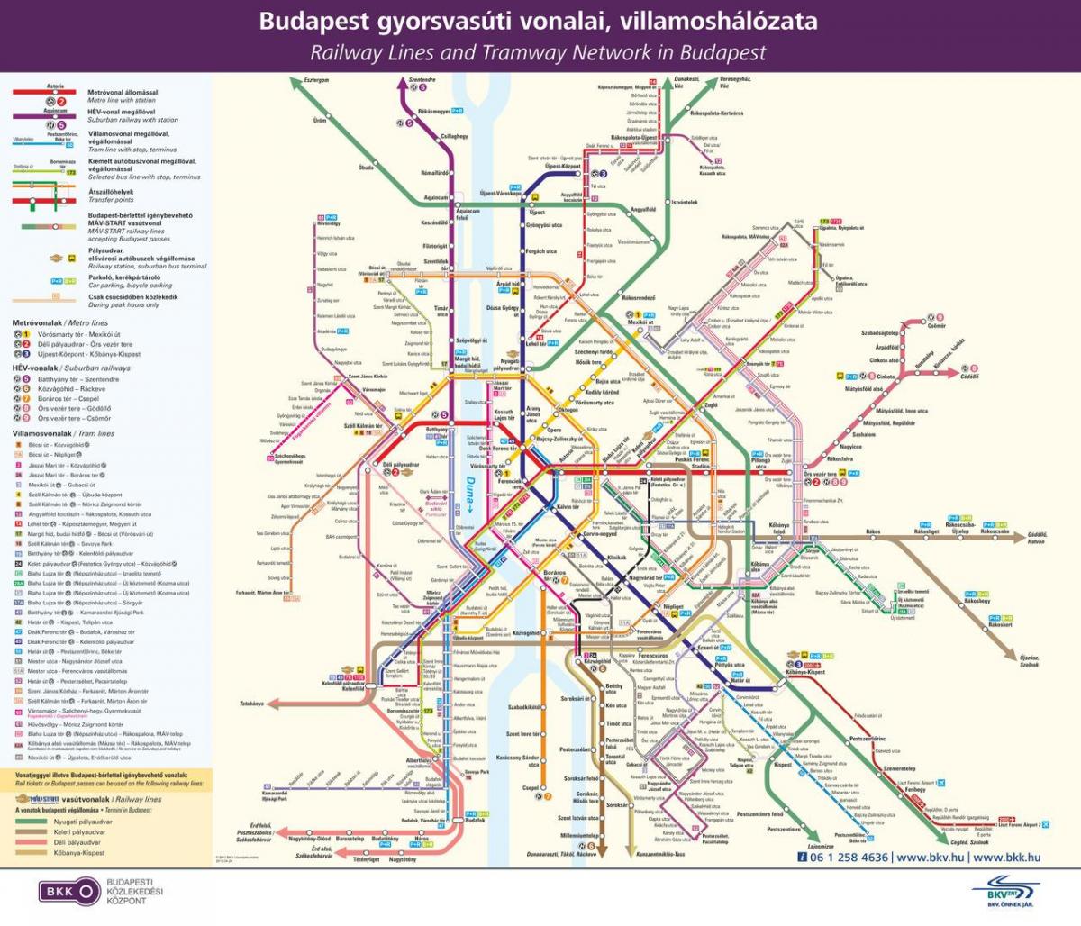 Будимпешта јавни превоз мапи