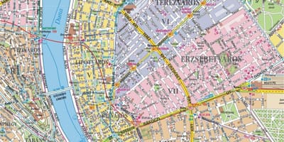 Мапа подручја у Будимпешти