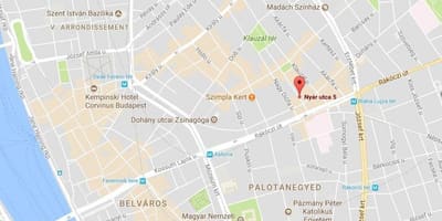 Карта Будимпеште ред лигхт дистрицт