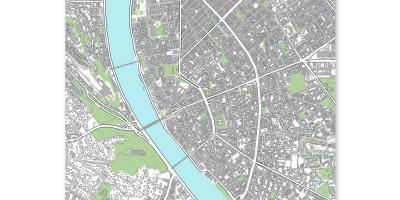 Карта Будимпеште штампати мапу 
